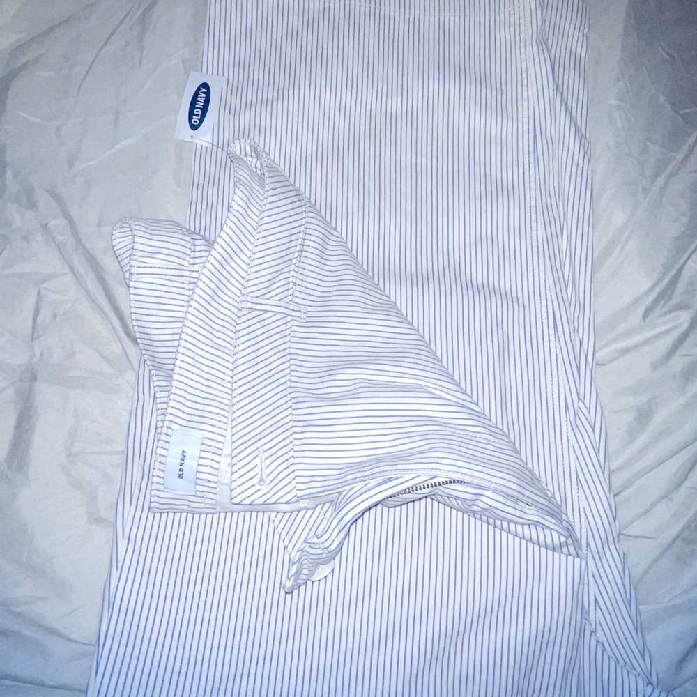 Plus size pinstripe pants